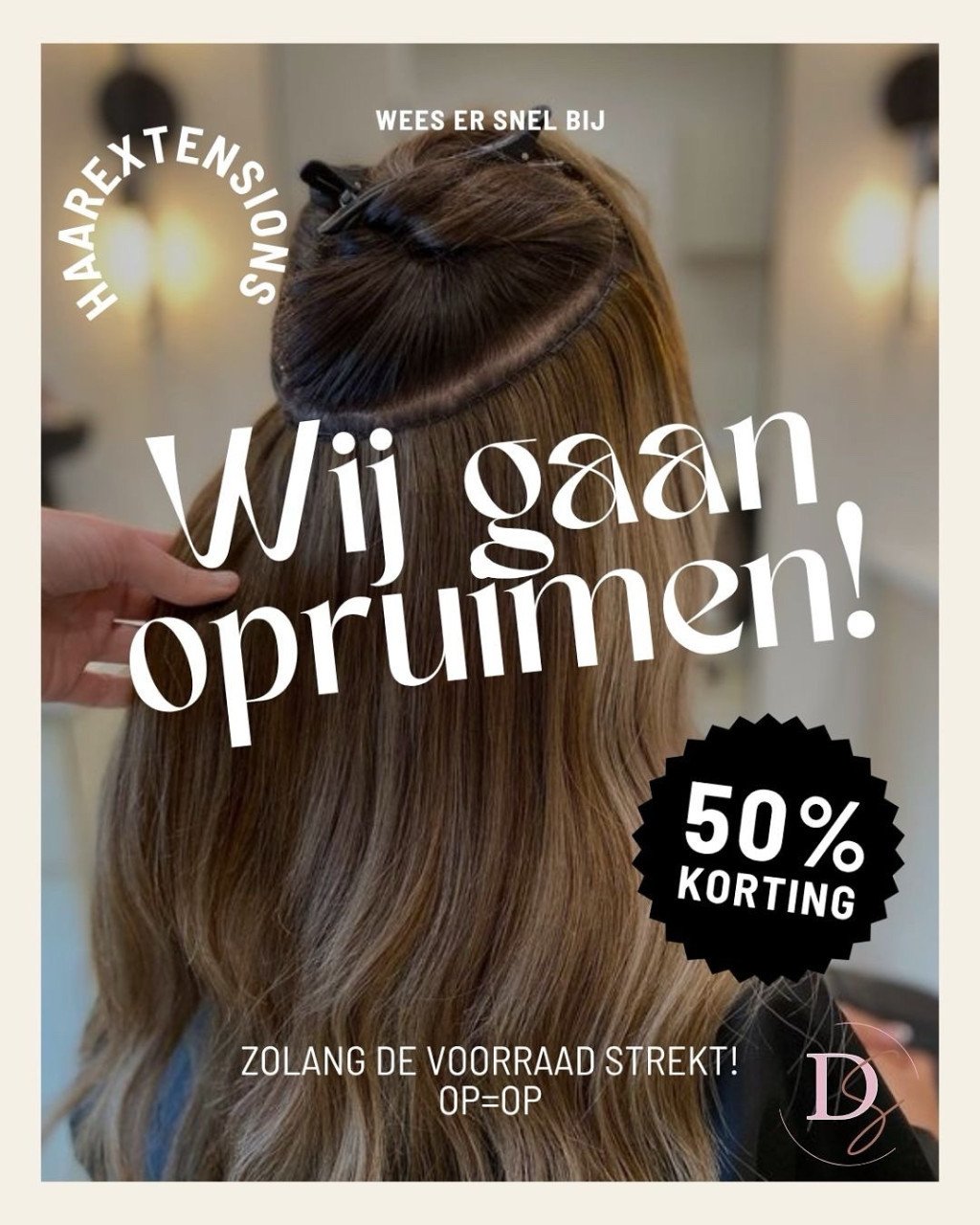 50% KORTING HAAREXTENSIONS