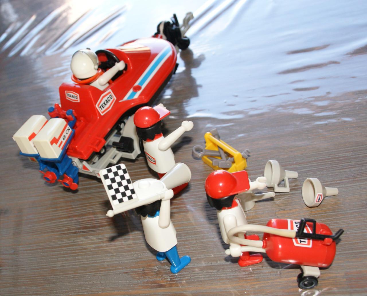 Texaco Speedboot met trailer en pitcrew