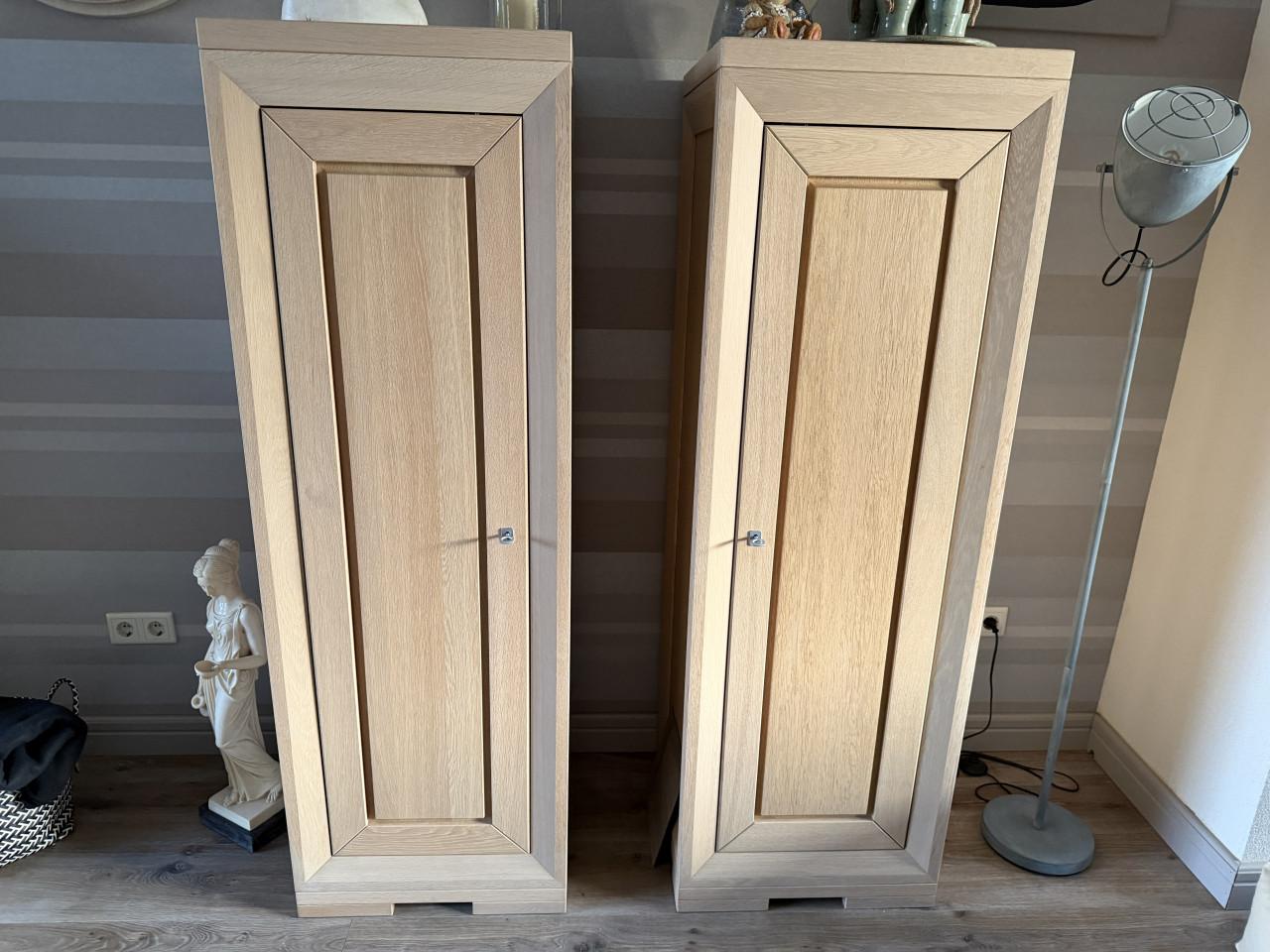 Massief blank/white eiken met grijze natuursteen meubelset