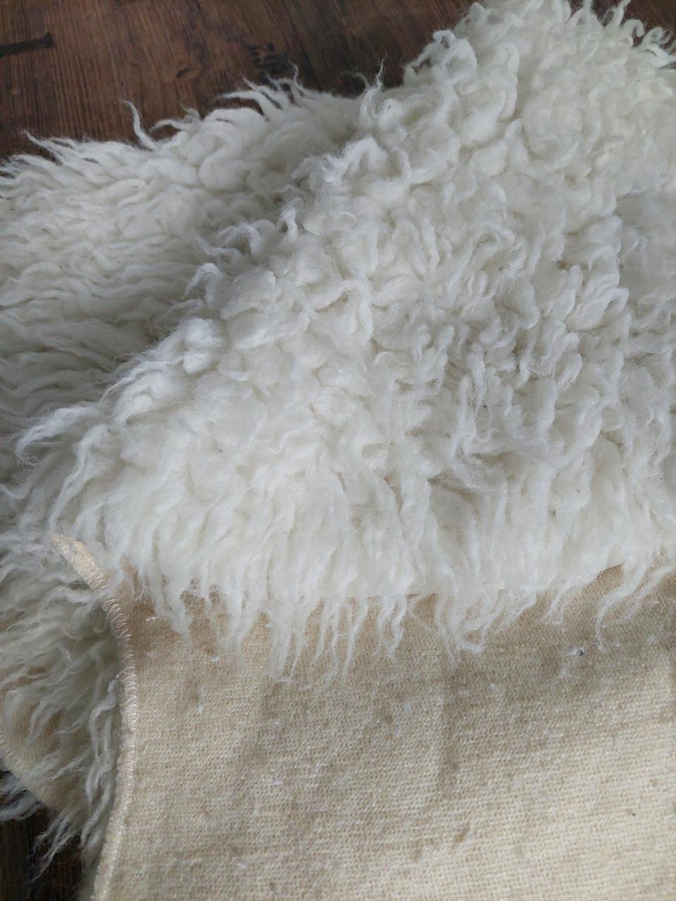 Fluffy/teddy kleed crème