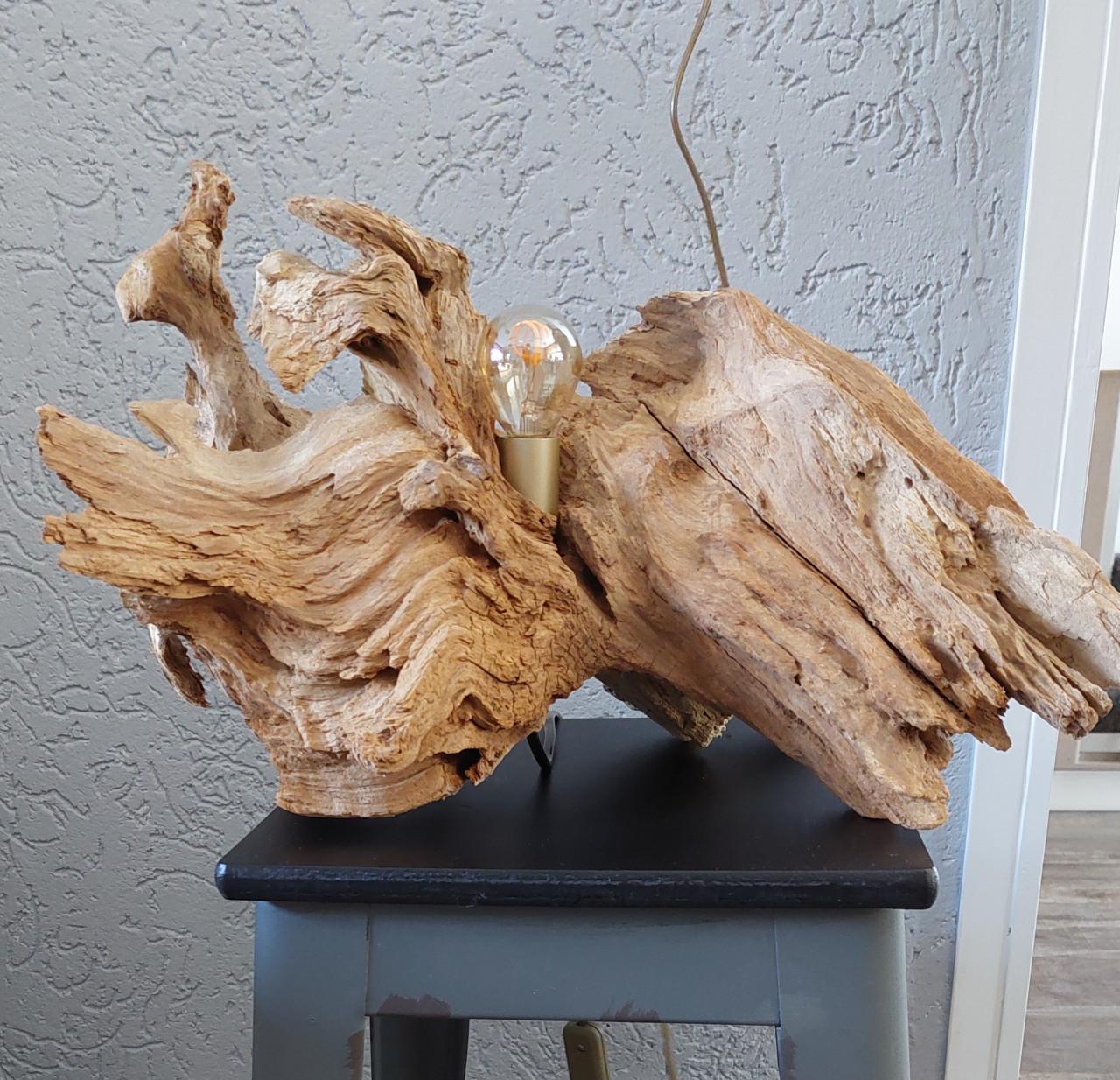 Boomstronk lamp