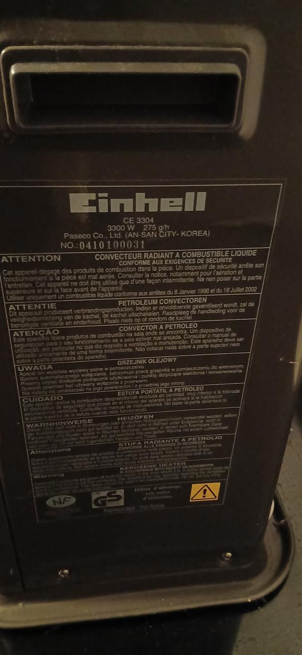 Einhell CE 3304 Peterol Heizgerat eumkachel Comfort