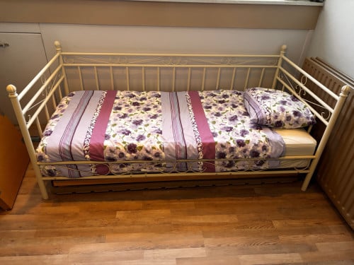 Bedbank1 persoons met nieuw matras