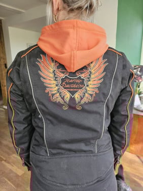 Motorjas  en handschoenen dames Harley Davidson
