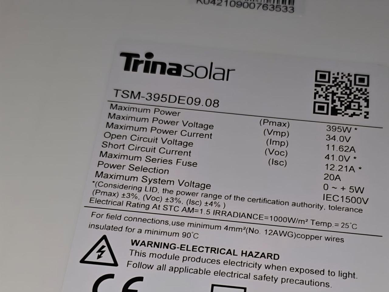 Zonnepanelen (6 stuks - nieuw) Trina Solar