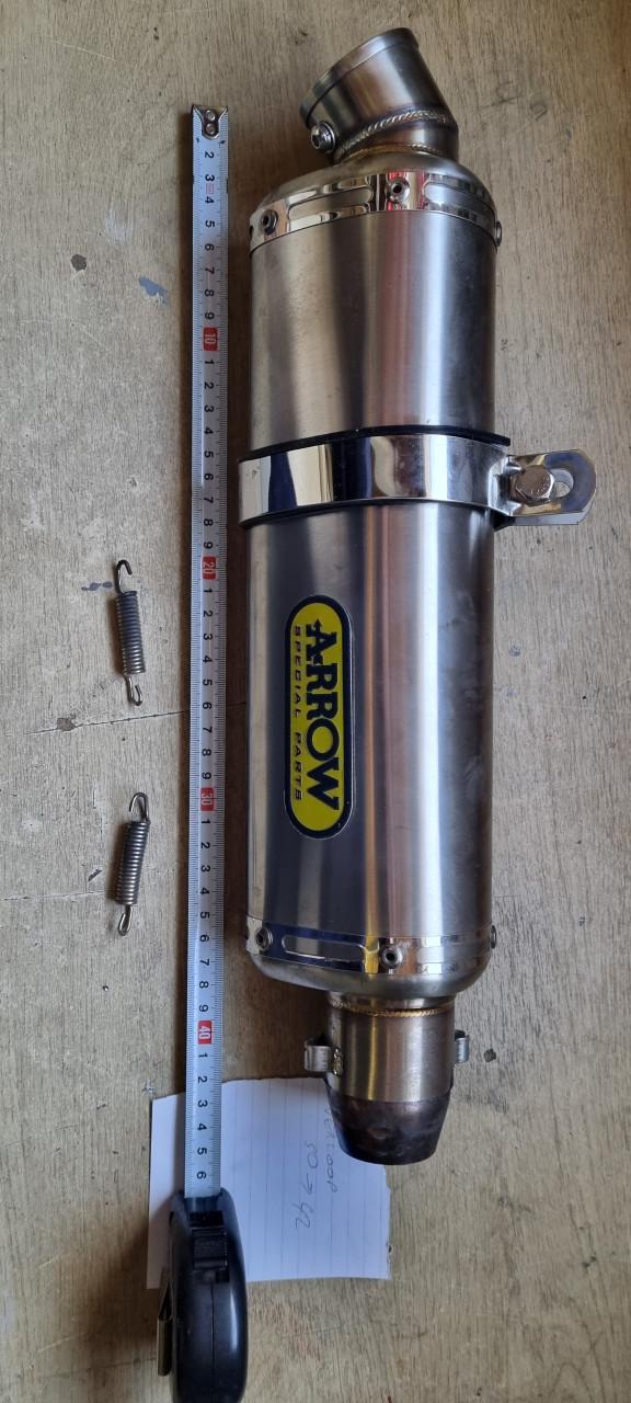 Uitlaatdemper RVS met verwijderbaar db killer.