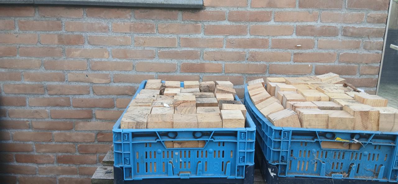 Houten blokjes voor openhaard