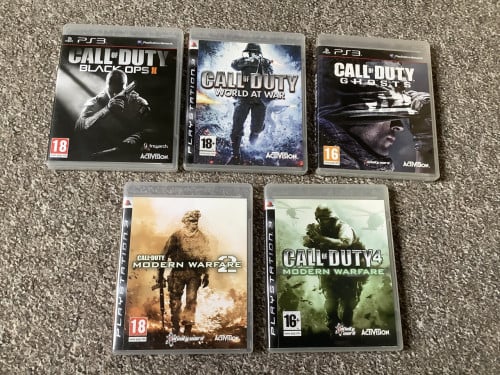 Voor de liefhebber, PS3 spellen Call of Duty, 5 verschillende games.