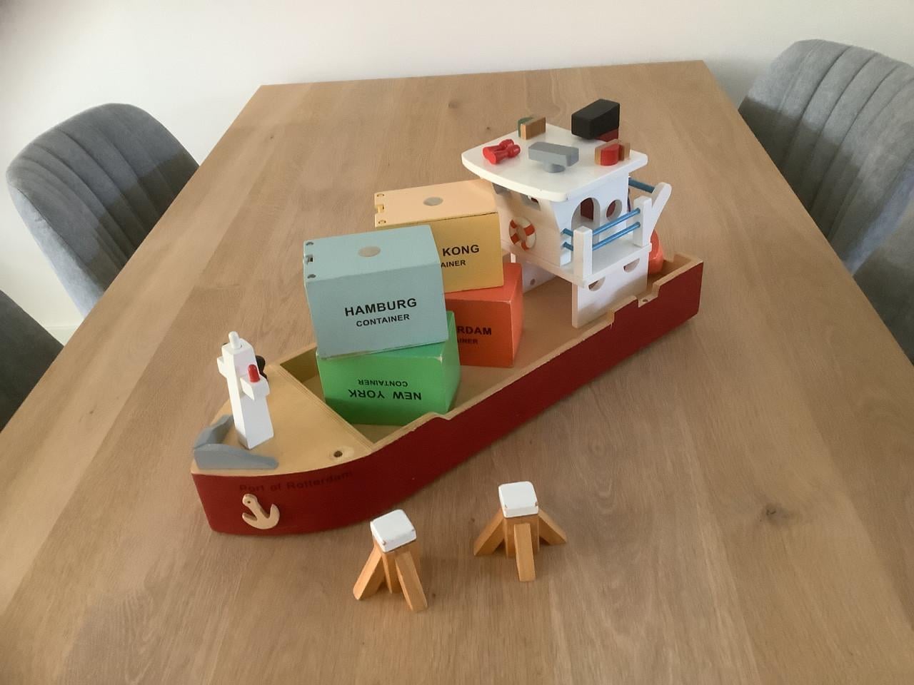 New Classic Toys - Grote Houten Containerschip