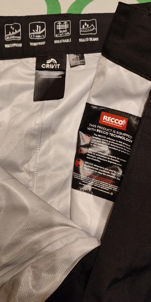 Heren hardshell skibroek (regenbroek) Touring, RECCO® - maat 56 - Nieuw