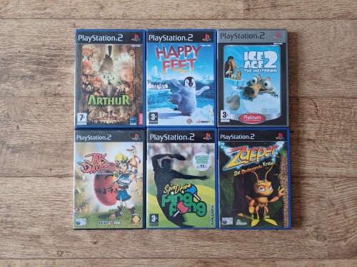 Set kinderspellen voor de Playstation 2