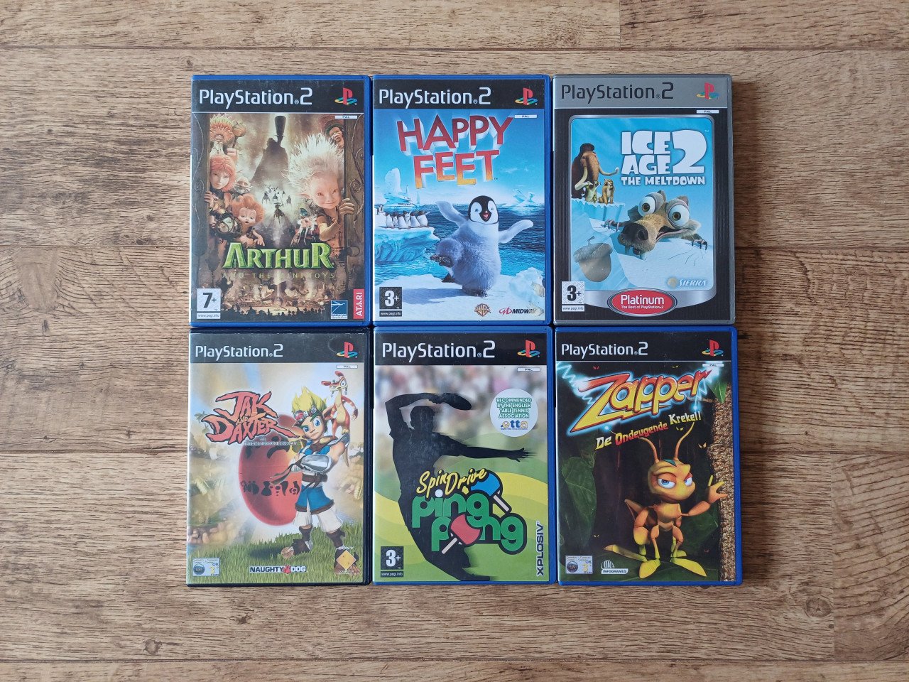Set kinderspellen voor de Playstation 2