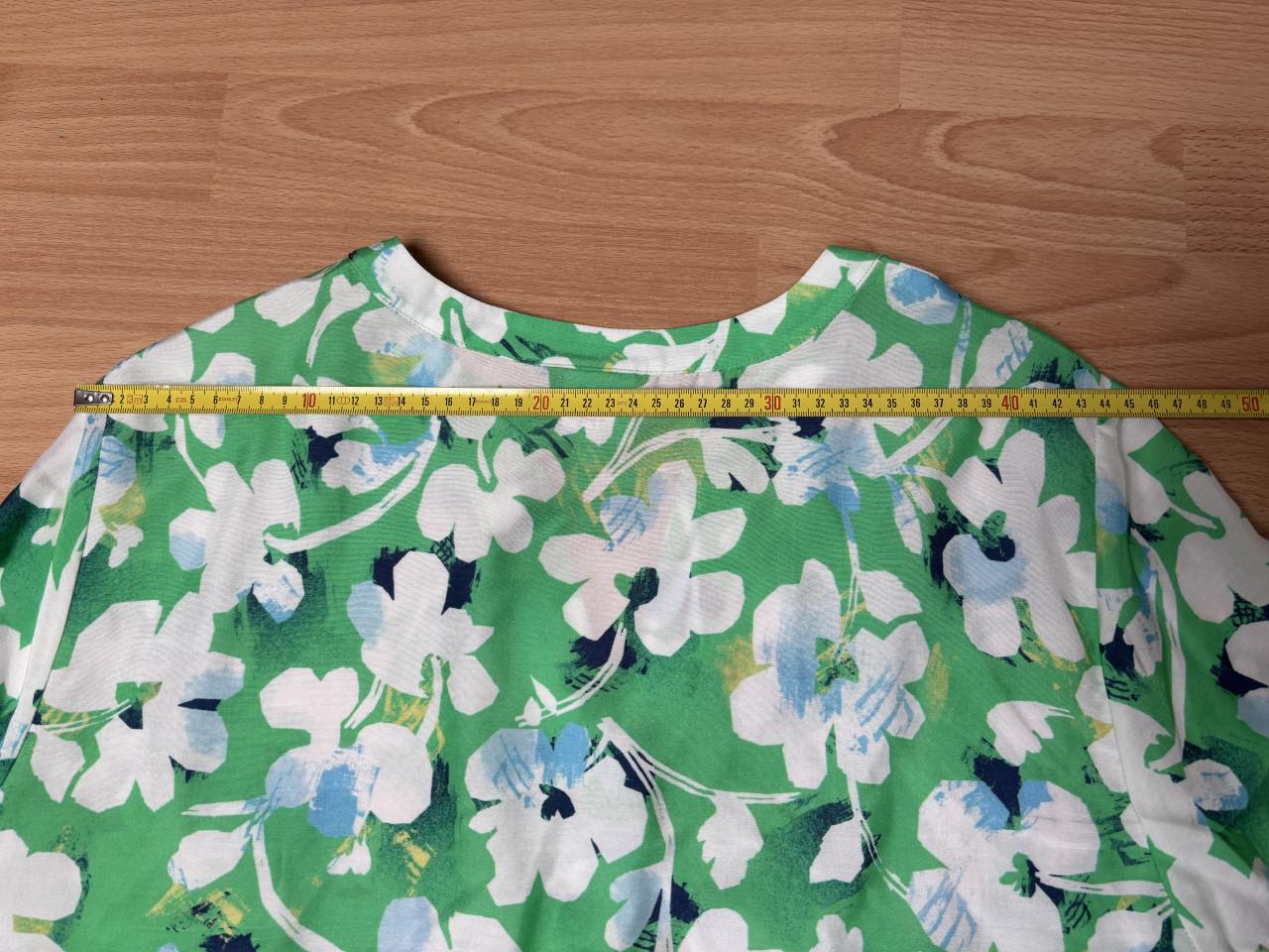 Rabe shirt maat 44 viscose groen/blauw