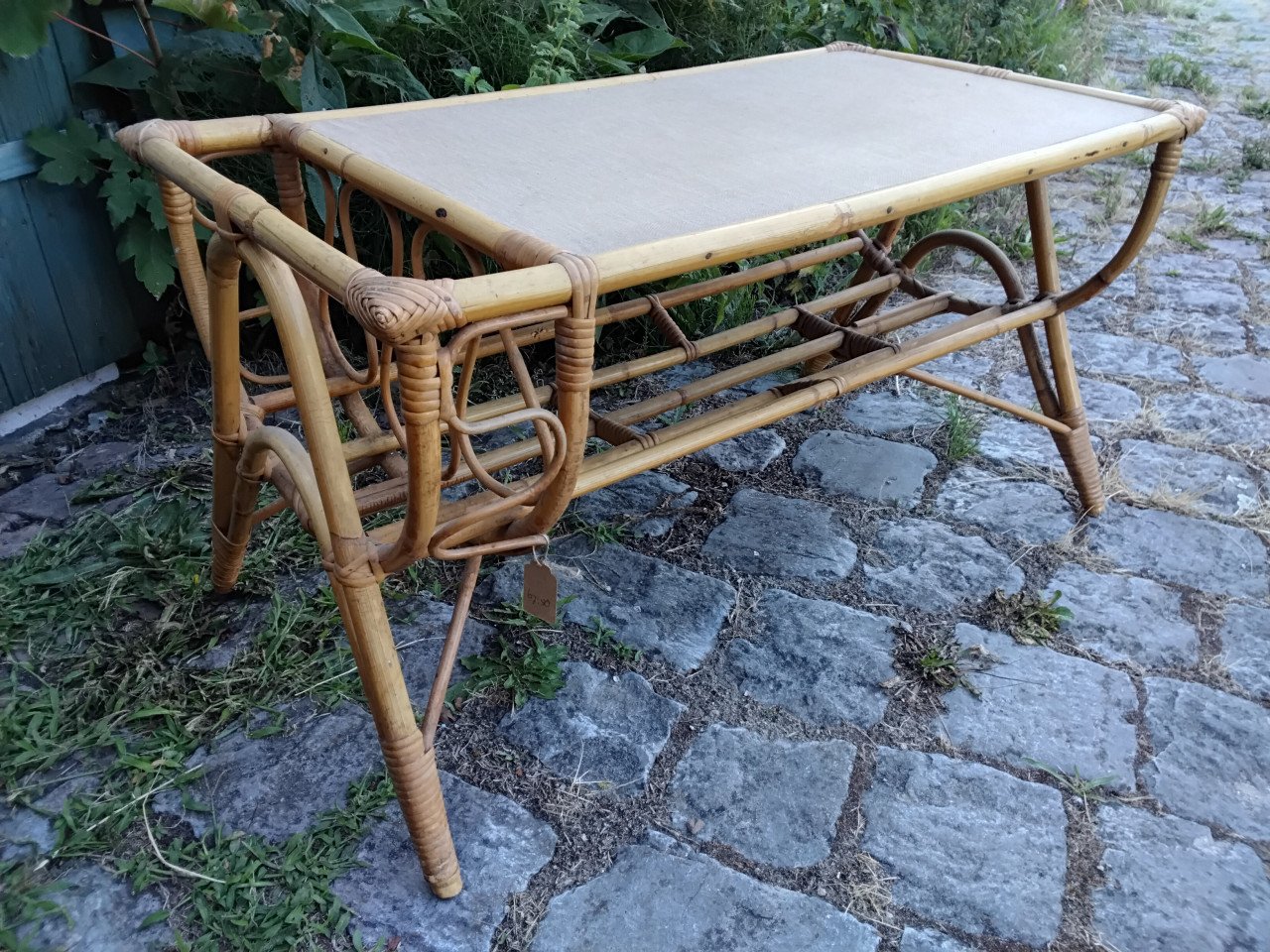 Vintage bamboe salontafel