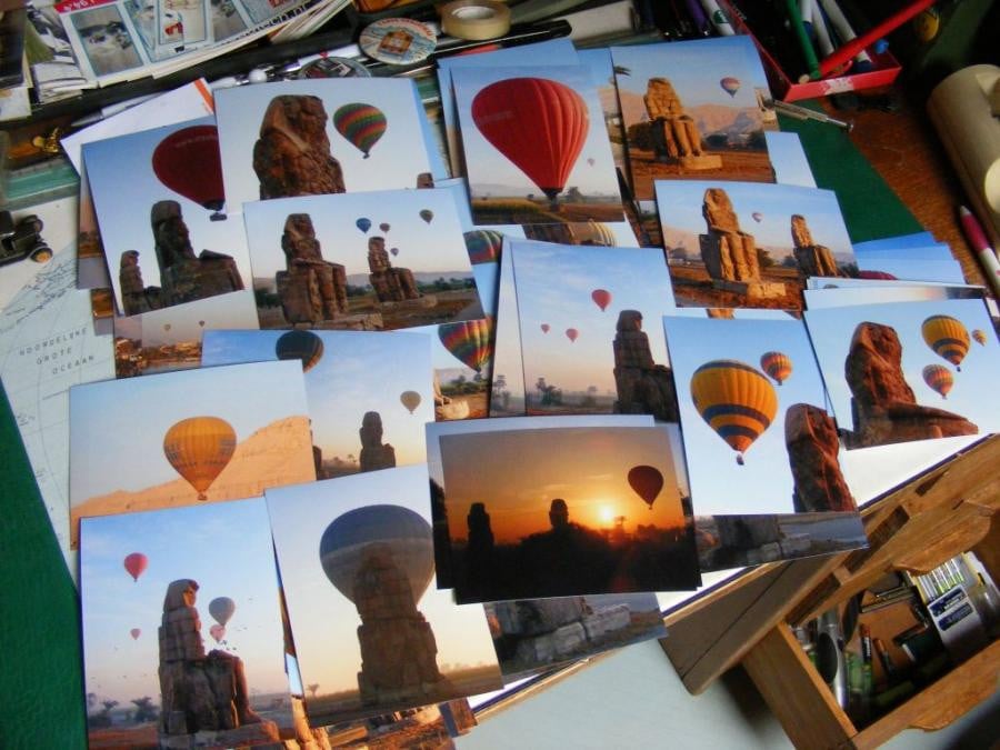 75  Originele Foto's Heteluchtballonnen LUXOR, Egypte - mei 2007