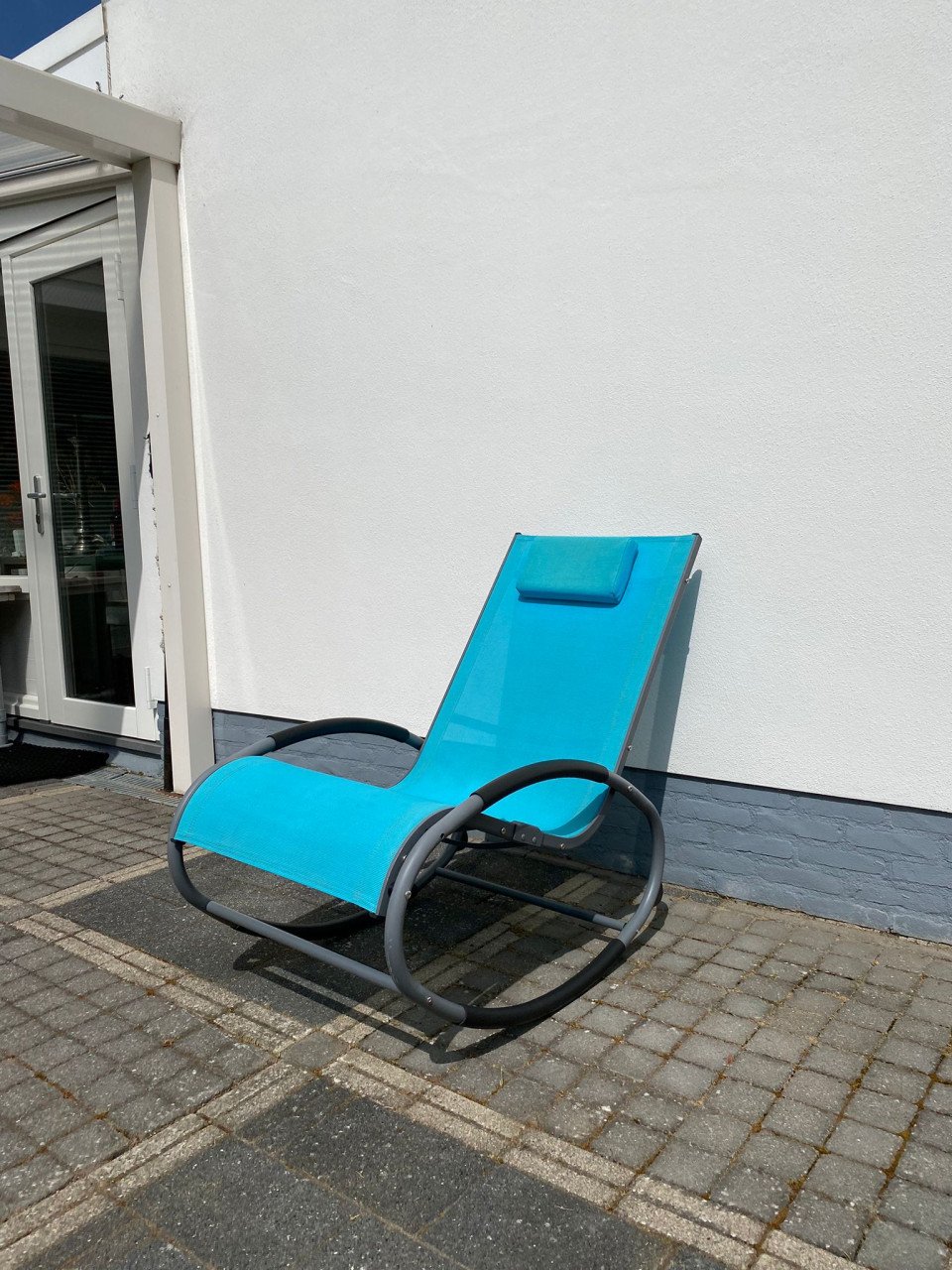Tuin schommelstoel, merk Vivere (Wave Rocker Blue)