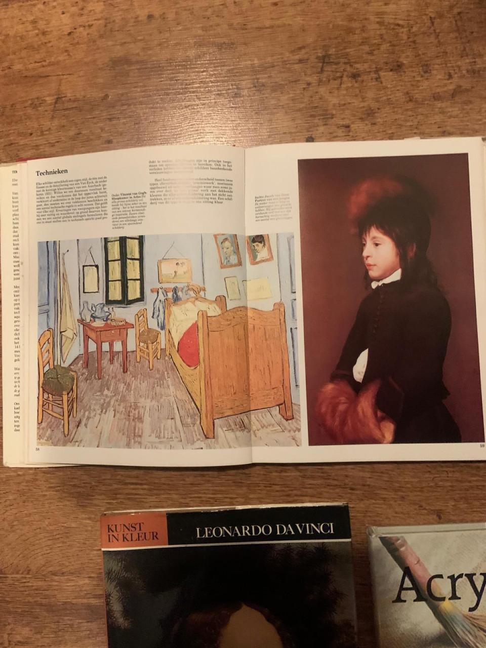 Te koop; boeken leren schilderen schildercursus aquarel leonardo davinci