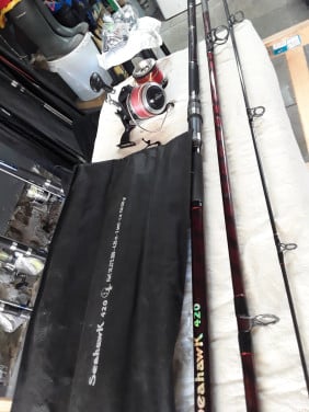Te koop eeen nog mooie zeehengel met molen
