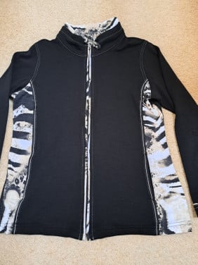 Z.g.a.n zwart vest met tijgerprint  : Rabe