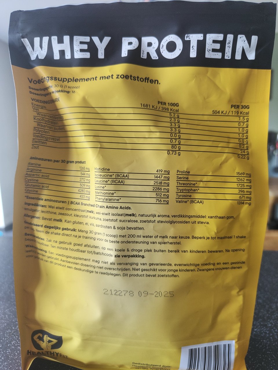 Whey proteïne poeder banaan