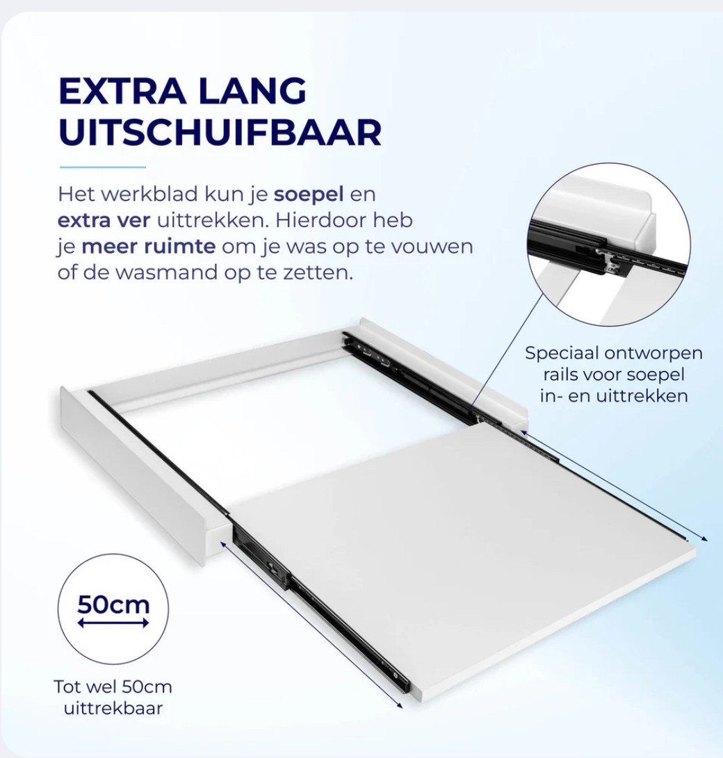 Stapelkit:  tussenstuk wasmachine droger