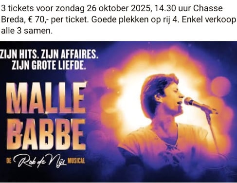 Tickets musical Malle Babbe