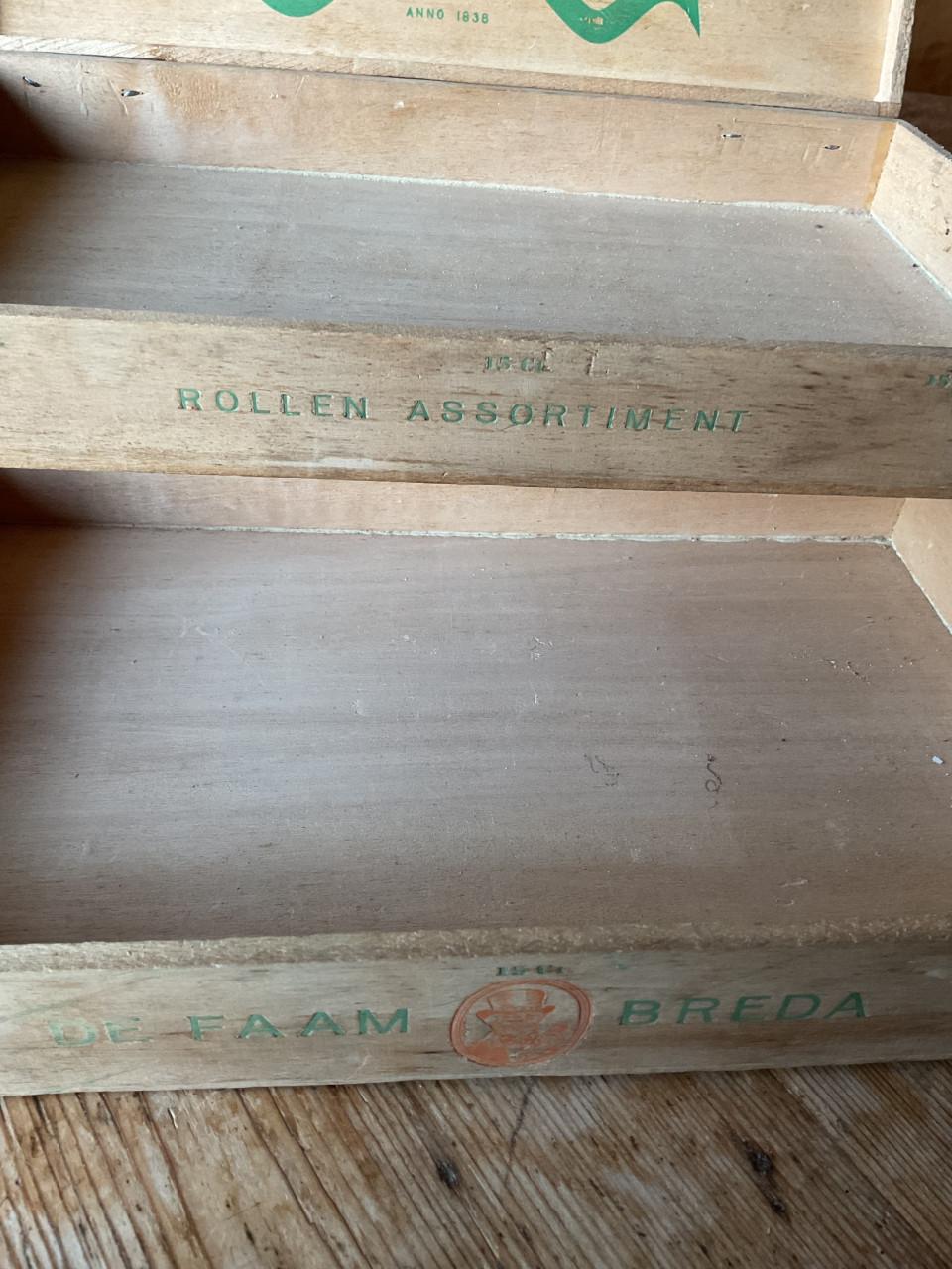 Vintage houten kist Faam snoep