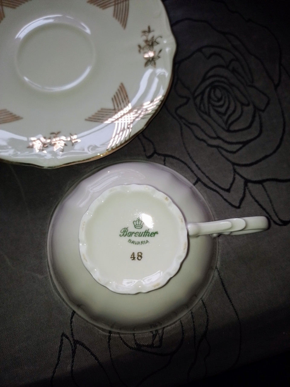 2 x kop en schotel vintage