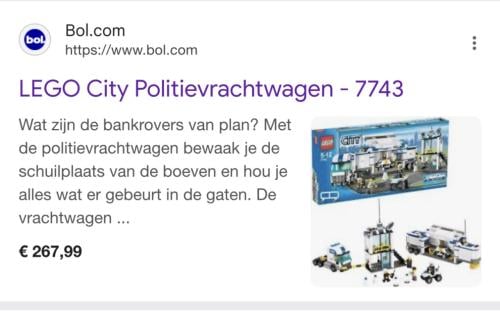 Lego city politievrachtwagen