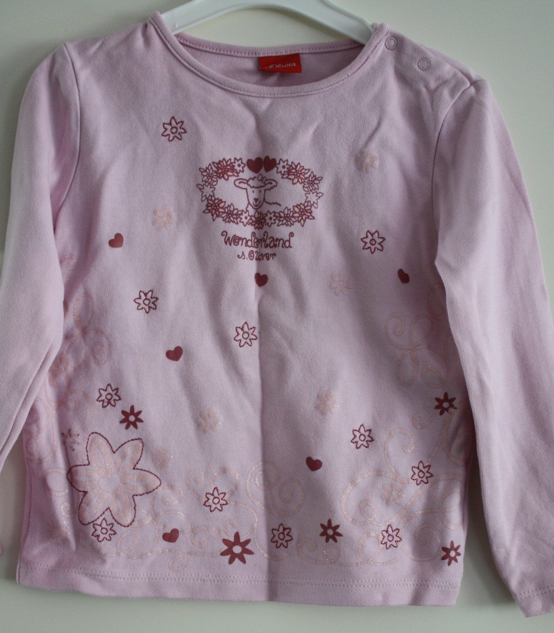 Roze trui met print maat 92