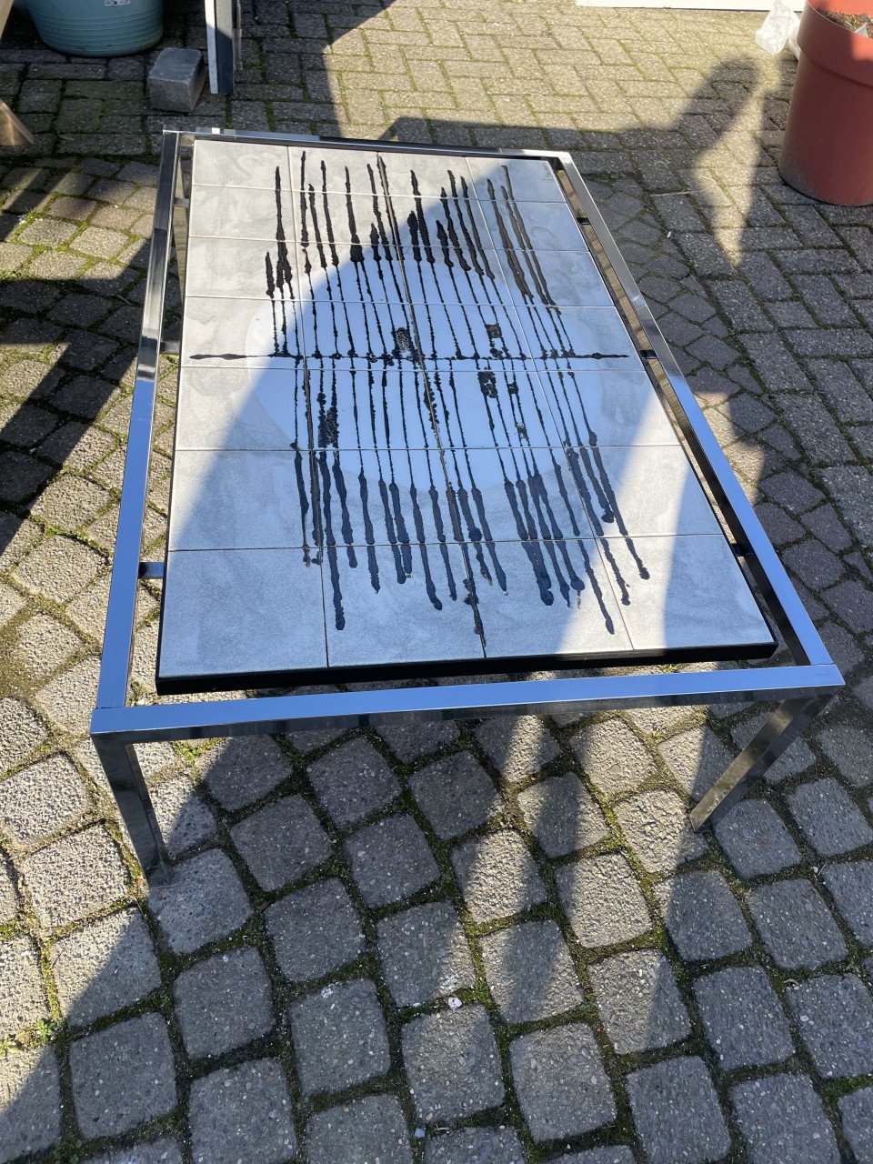 Antiek vintage design tafel gesigneerd