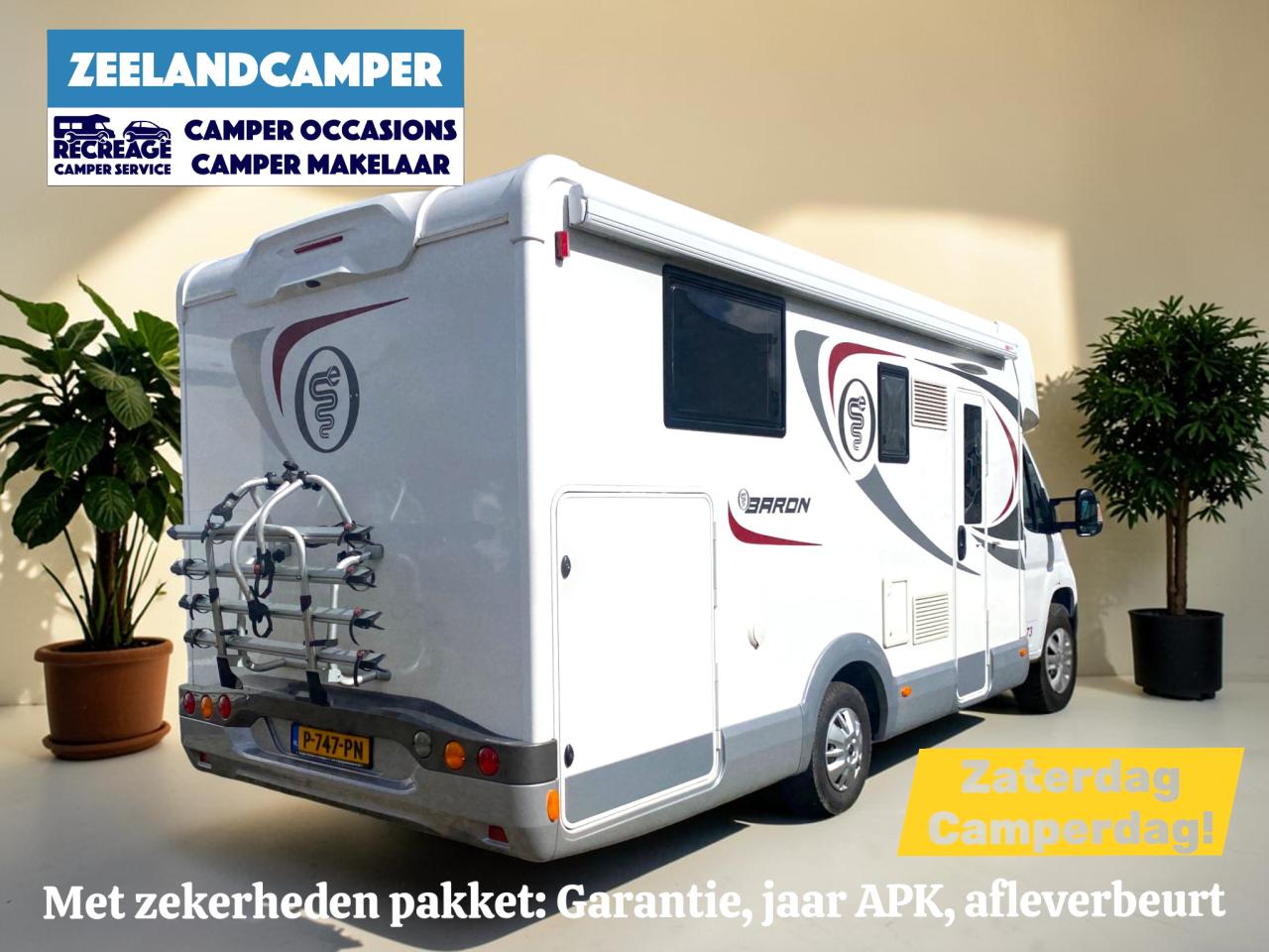Elnagh Baron 573 - moderne, ruime half-integraal camper - goed onderhouden
