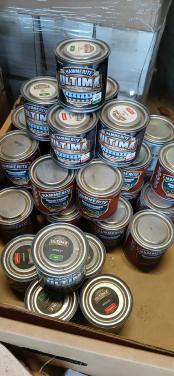 Hammerite metaallak 250ml in blauw rood groen zwart en wit