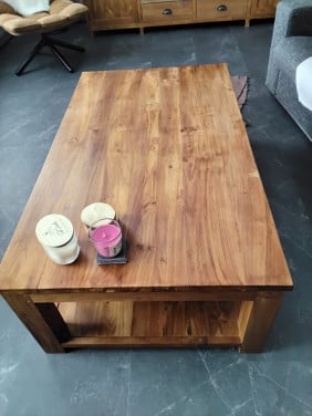 Prachtige teakhouten salontafel