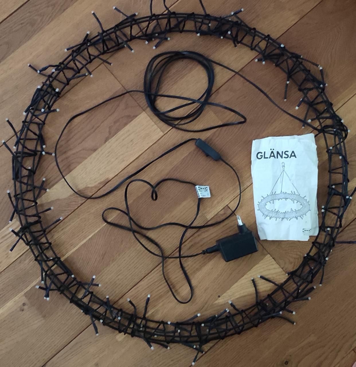 Vintage (70 cm) Ikea Glänsa XXL led krans