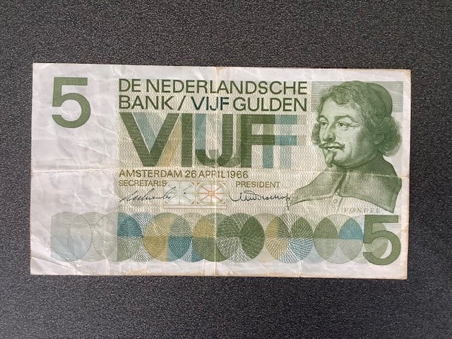 Nederland , 5 gulden 1966 Vondel I.