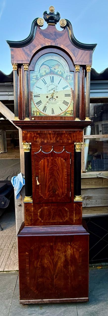 Zeer mooie zeer grote Engelse grandfather klok 19e eeuws