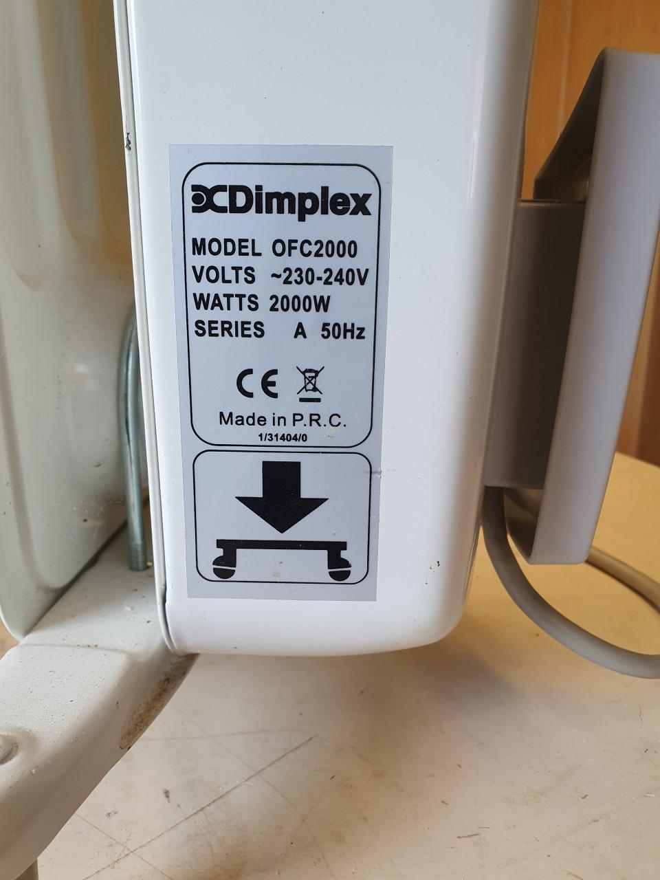 Dimplex oliegevulde radiator, elektrisch