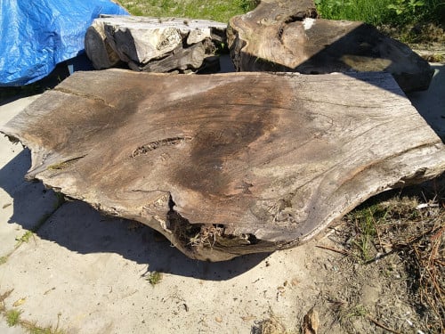 Massief  hout 130x260 cm  40 cm dik!  en 1x 140x140 cm