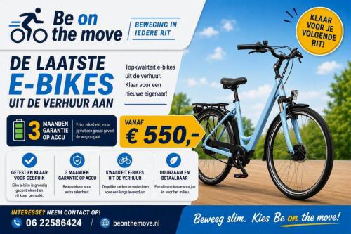 Tweedehands dames en heren e-bikes met 3 maanden garantie op accu € 550