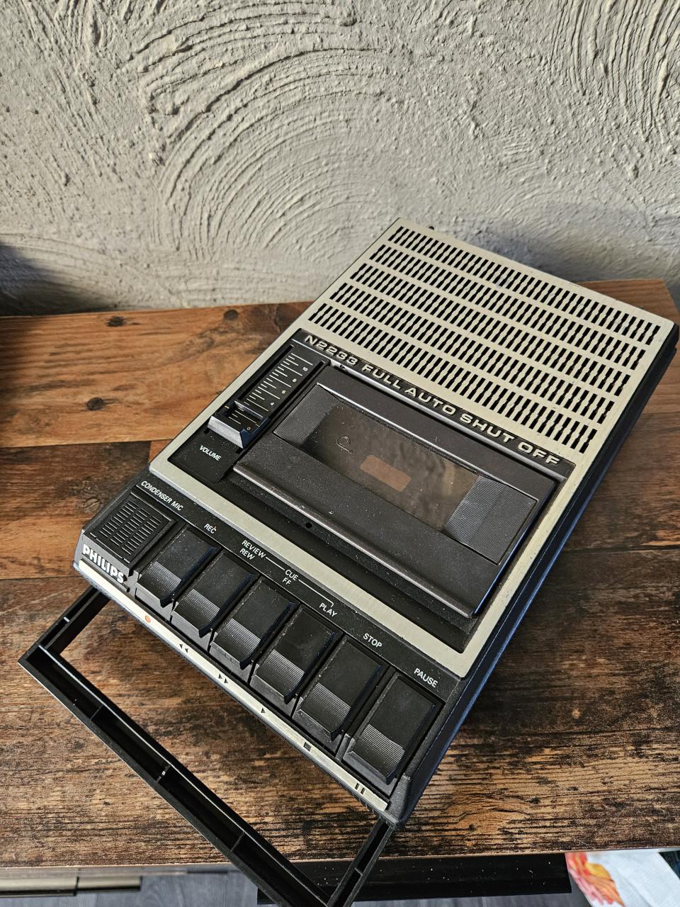 Philips N2233 Cassetterecorder - Vintage Draagbaar