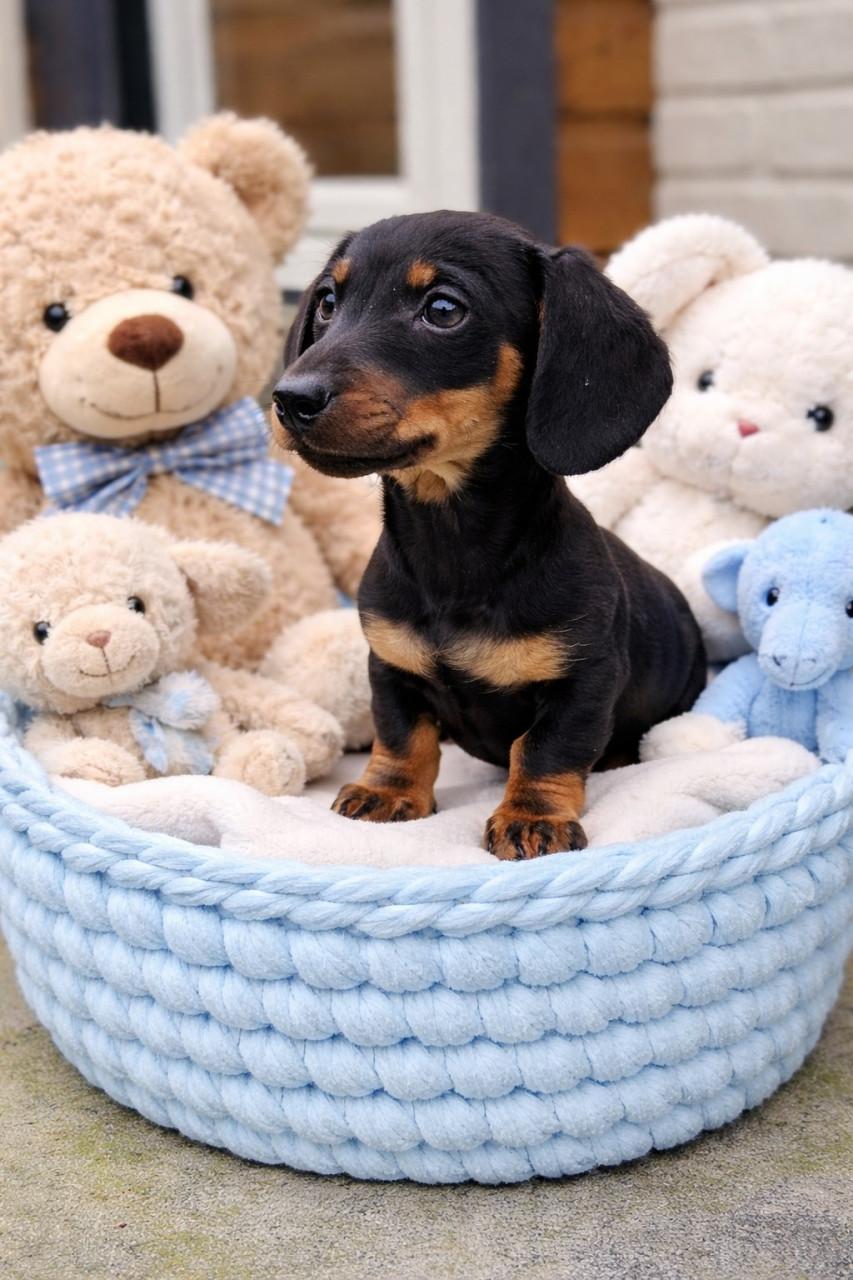 Black and tan teckel reutje