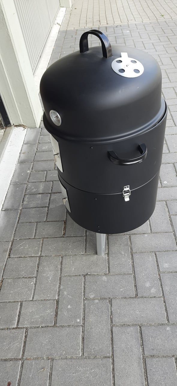 Rookoven 3in1, bbq, thermometer & ventilatiegat, barbecue rookton: ∅ 40 cm.
