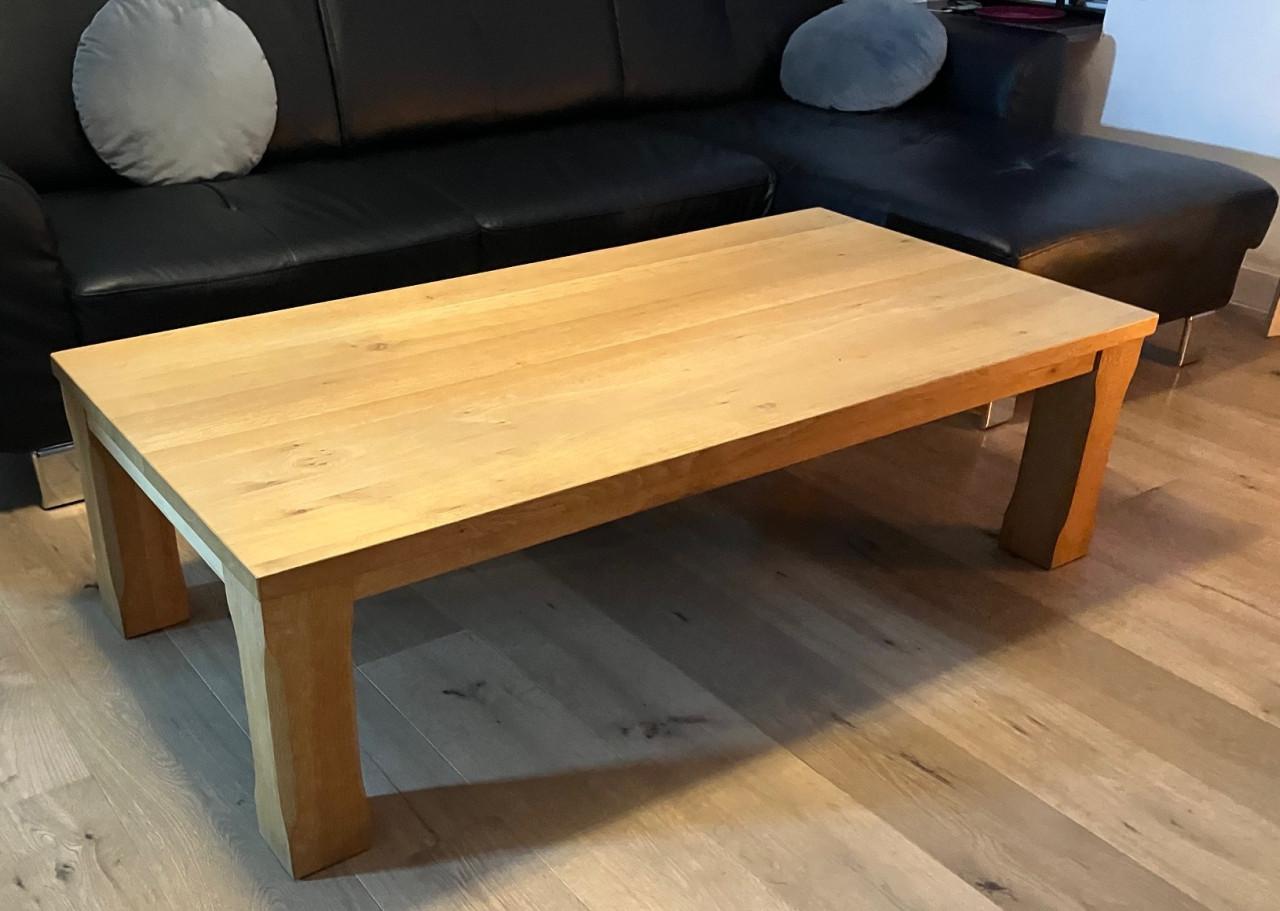 Massief eiken salon en eettafel set