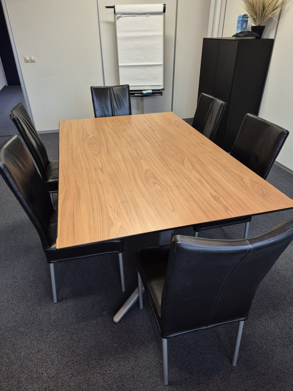 6 leren stoelen