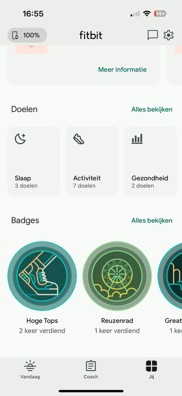 Fitbit Versa met grijs bandje