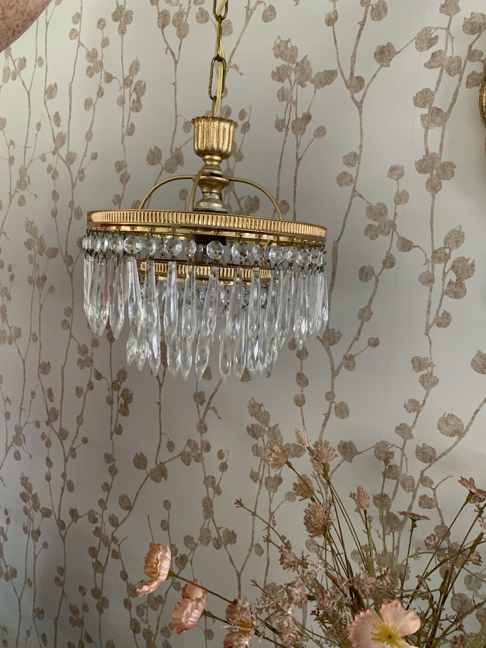 💐✨Schitterend Sfeervol Antiek Kristallen Kroonluchtertje ✨💐