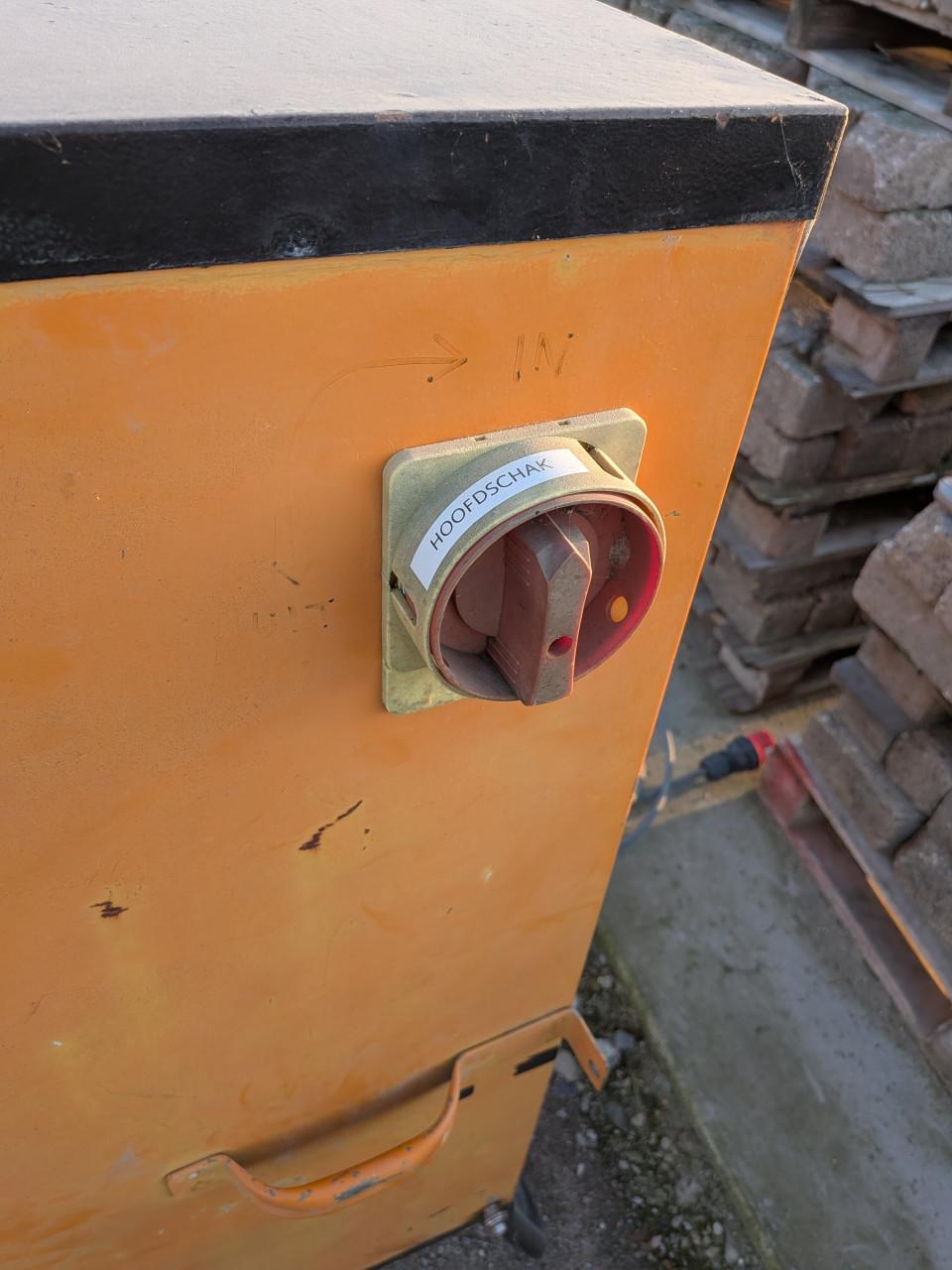 Bouwkast, bouwaansluiting, stroomaansluiting