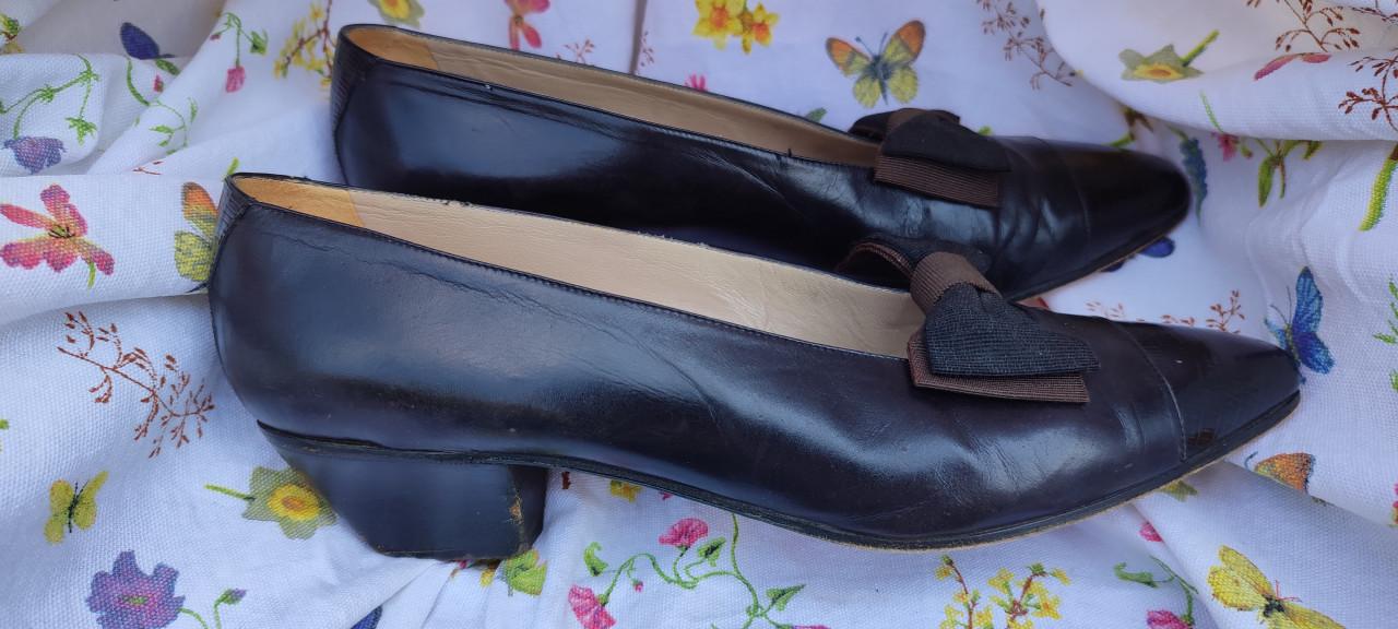 Dames Miss Lady leren pumps maat 42.5, weinig gedragen, bruin