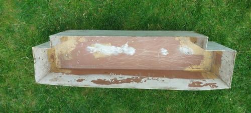 Waterdichte Aluminium Buitenbak voor kunststof Bloembak L=90 x B=24x H=23